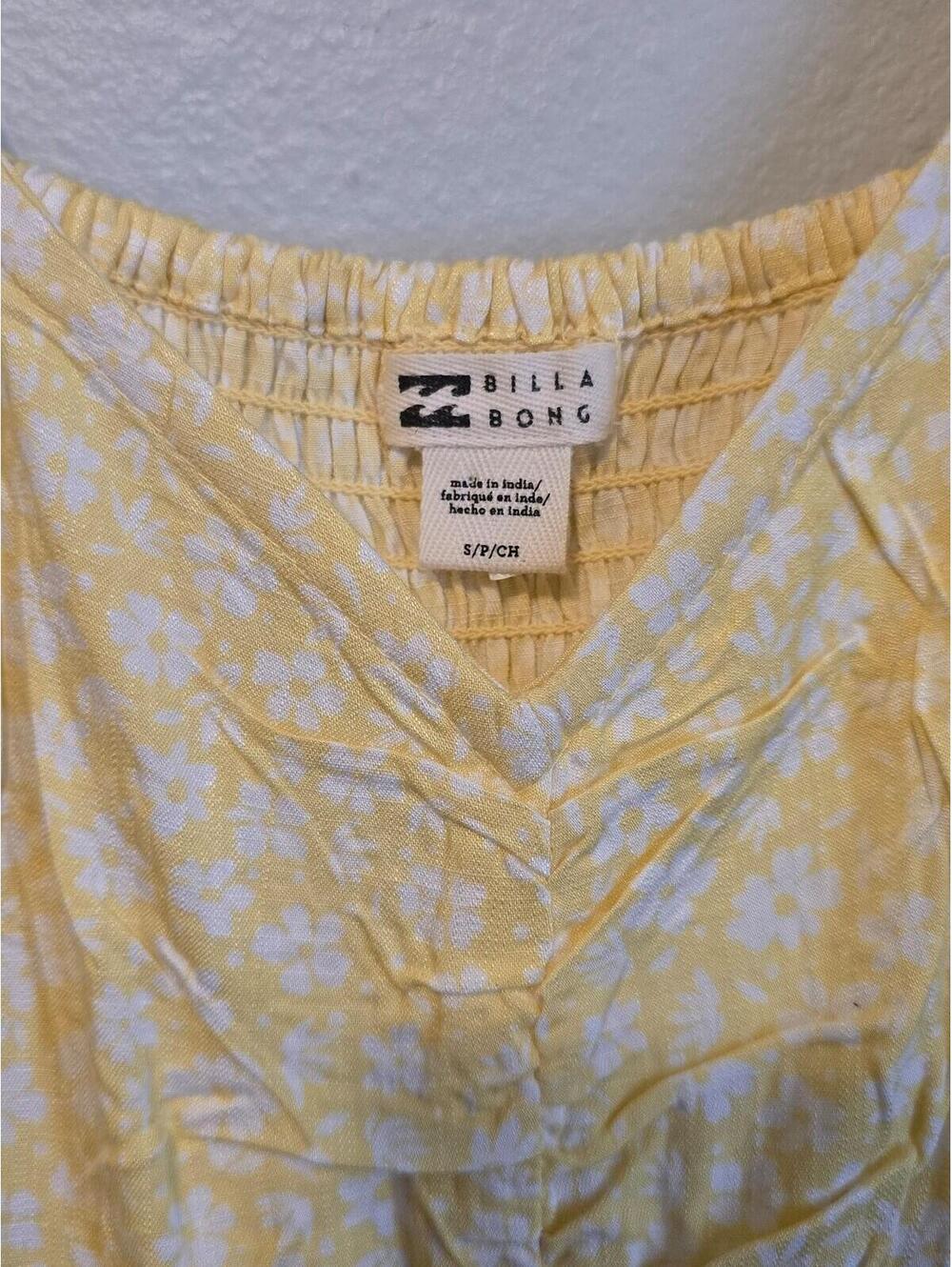 Billabong Yellow Floral Mini Dress - Picture 4 of 6